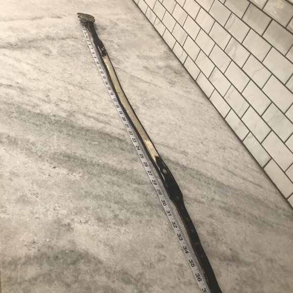 Dan Post Belt Women 32 Black Brown Cowhide Double Heart Buckle Western Rodeo USA - Picture 9 of 10